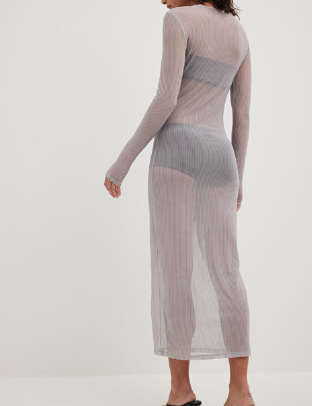 Rochie medie NA-KD, gri - 1 | YEO