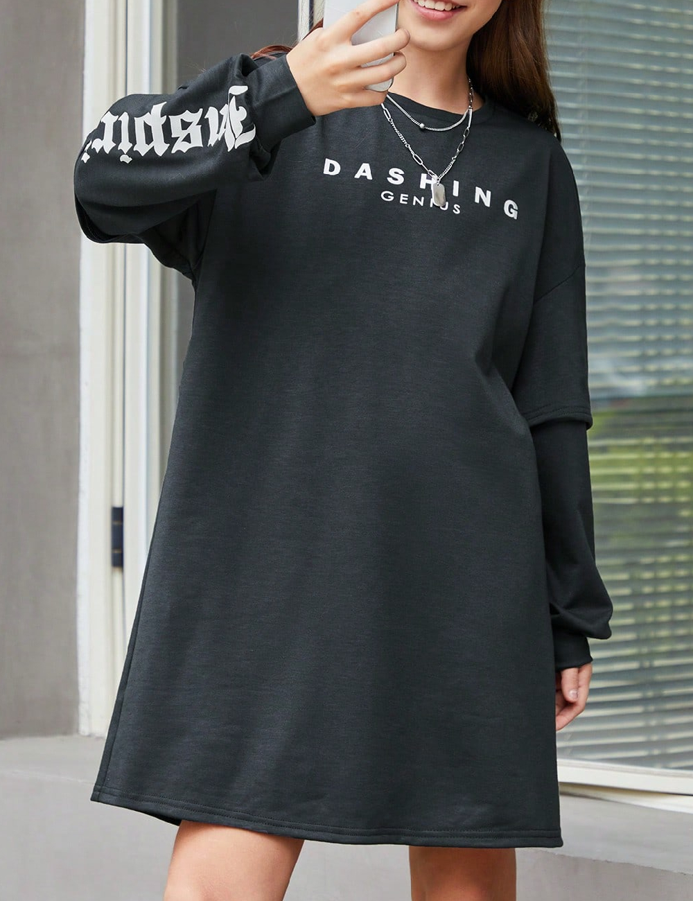 Rochie Shein Kids, gri