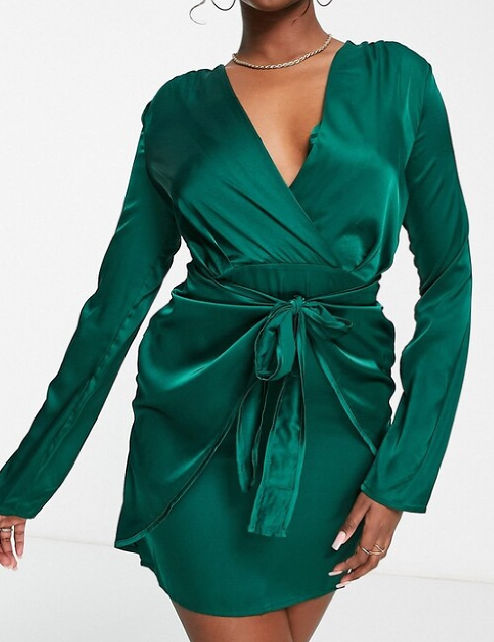 Rochie scurta NAANAA, verde - 1 | YEO