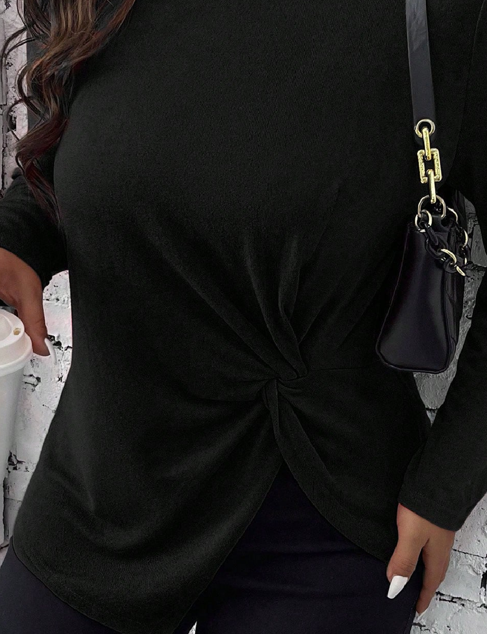 Bluza SHEIN CURVE, negru - 1 | YEO