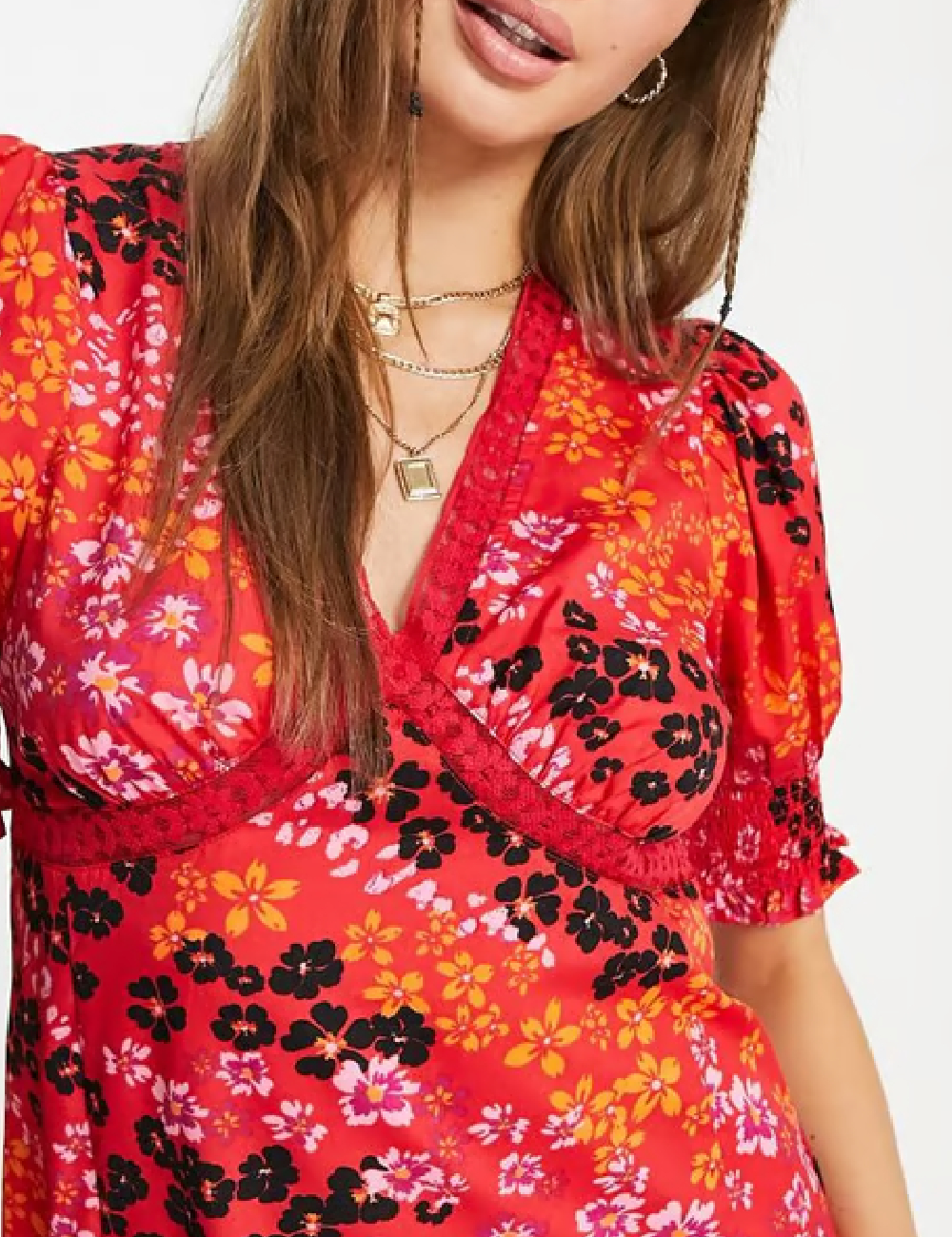 Rochie lunga Influence, rosu - 1 | YEO