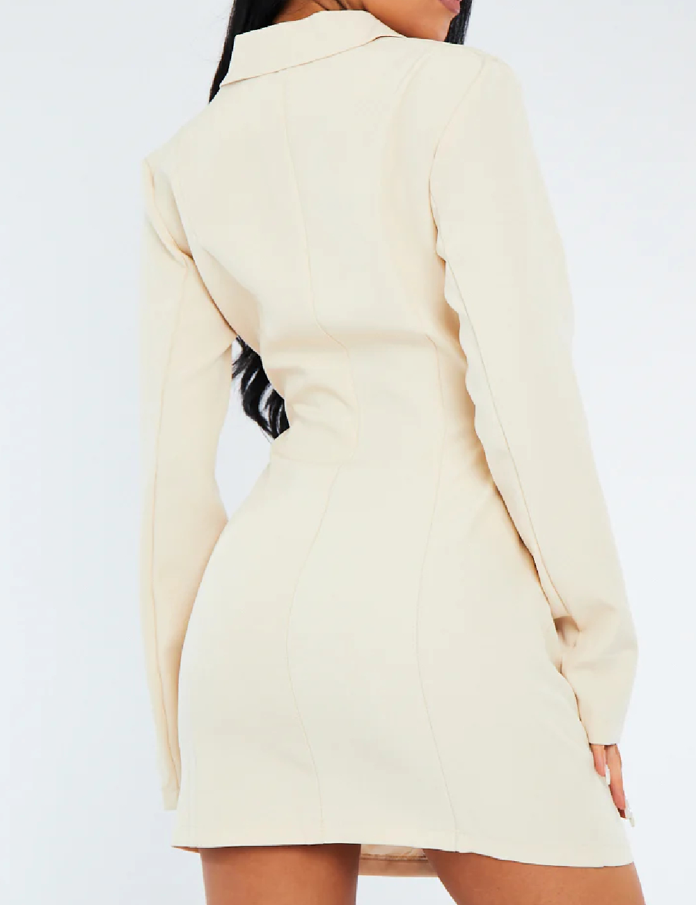 Rochie scurta Rebellious, crem - 1 | YEO