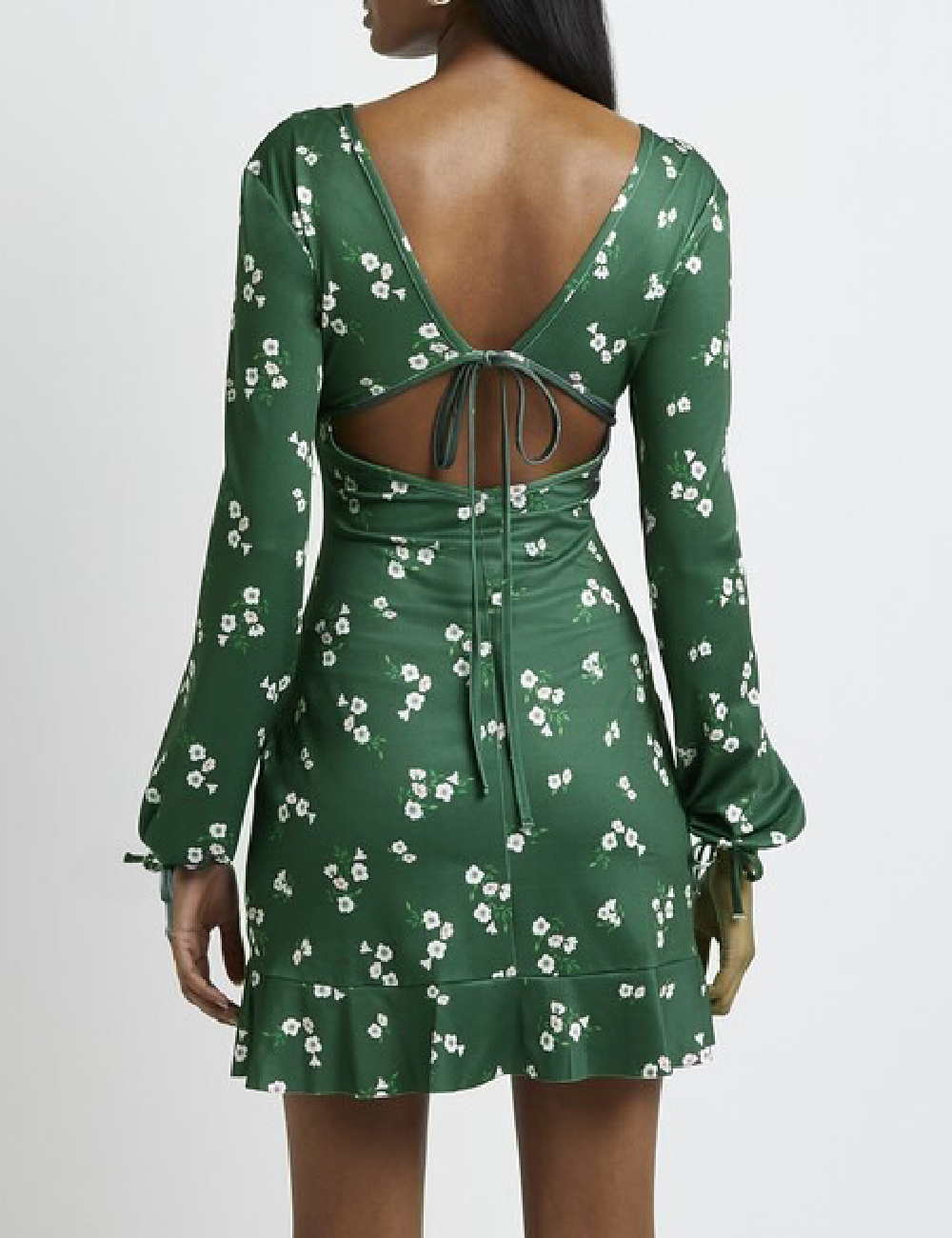 Rochie scurta River Island, verde - 1 | YEO