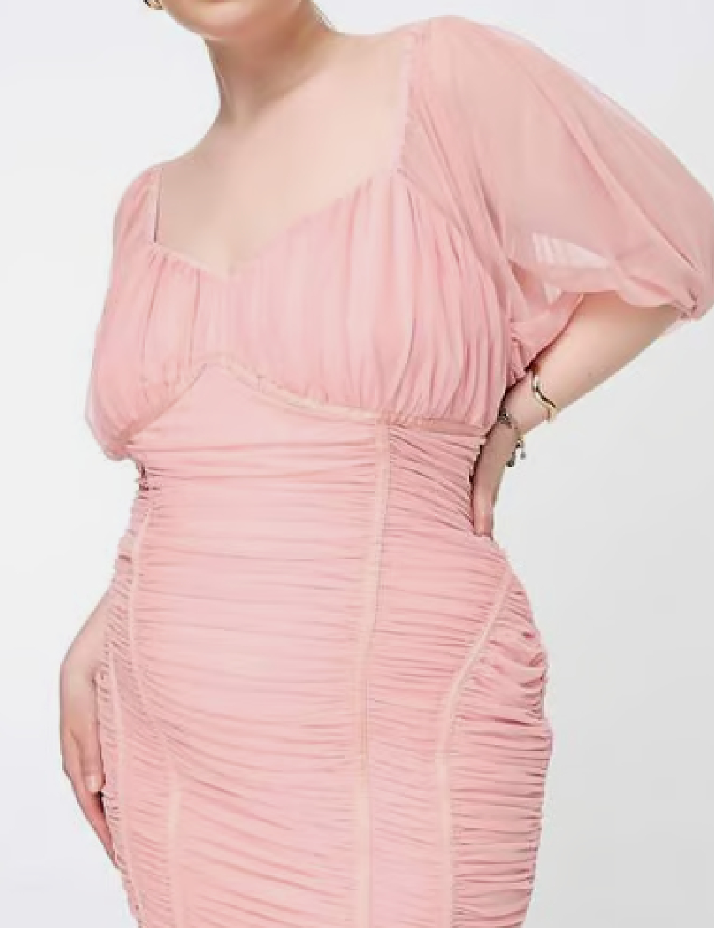 Rochie scurta Simply Be Plus Size, roz - 1 | YEO