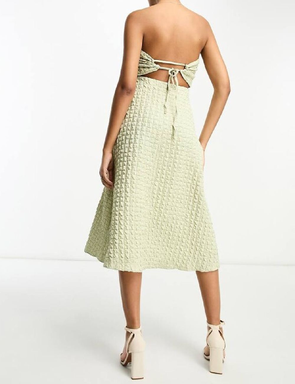 Rochie medie ASOS, verde - 1 | YEO