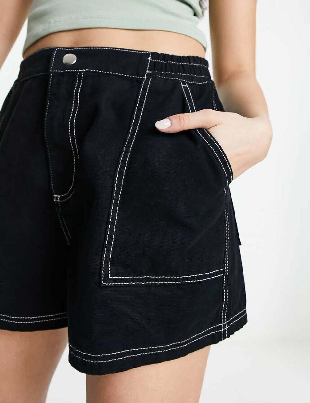 Pantaloni scurti ASOS, negru - 1 | YEO