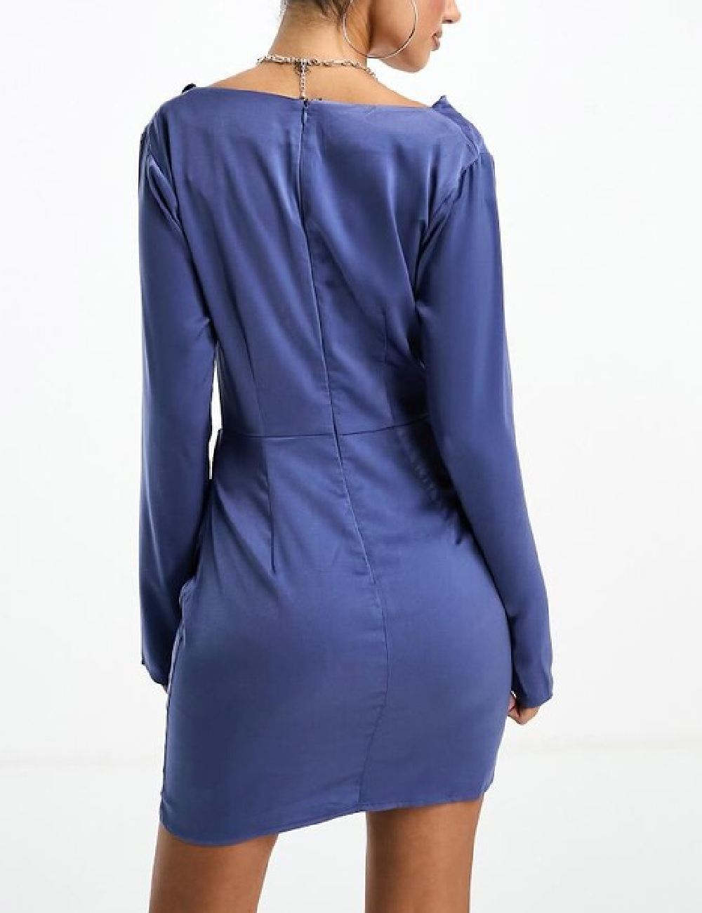 Rochie scurta Parallel Lines, albastru - 1 | YEO