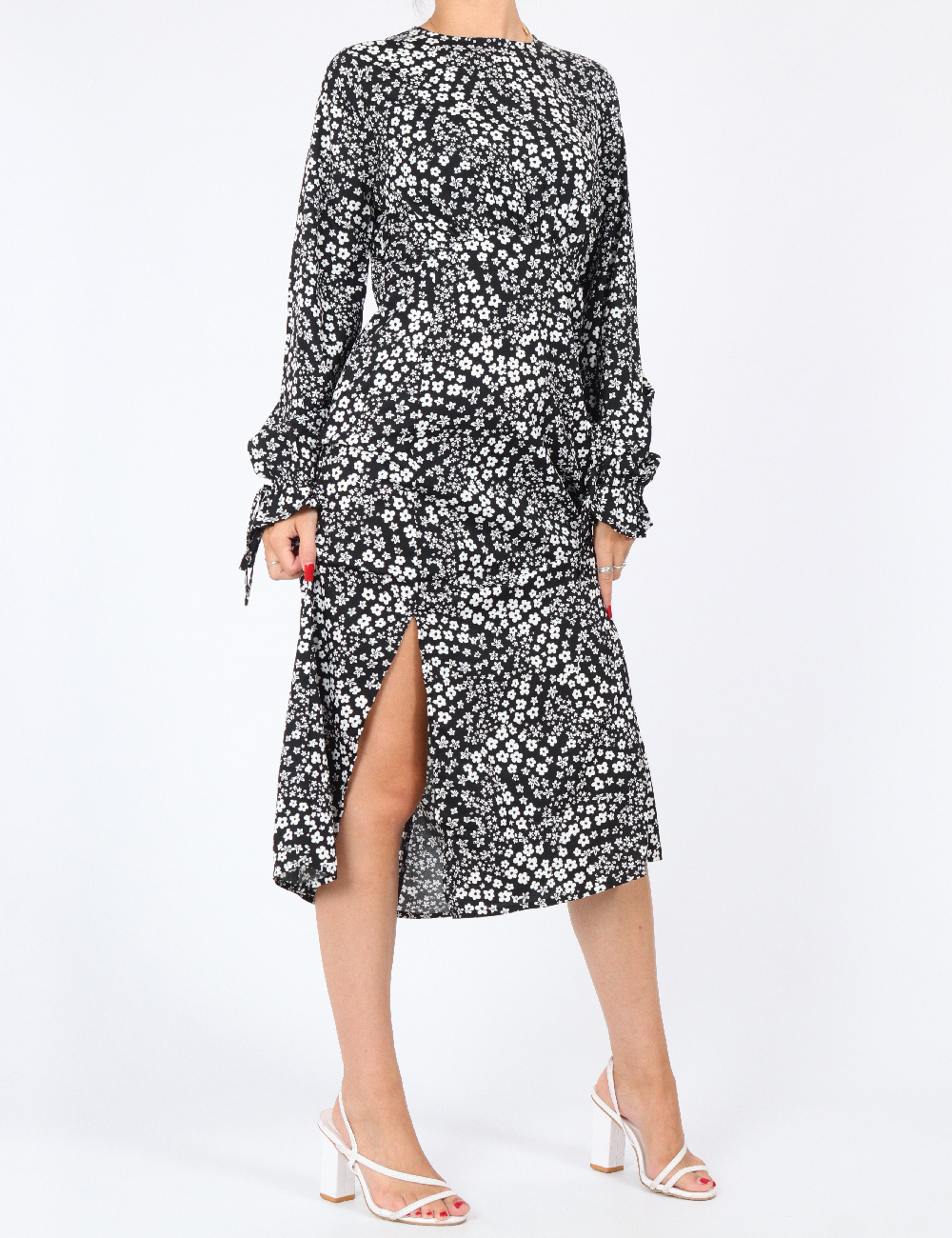 Rochie medie Violet Romance, negru - 1 | YEO