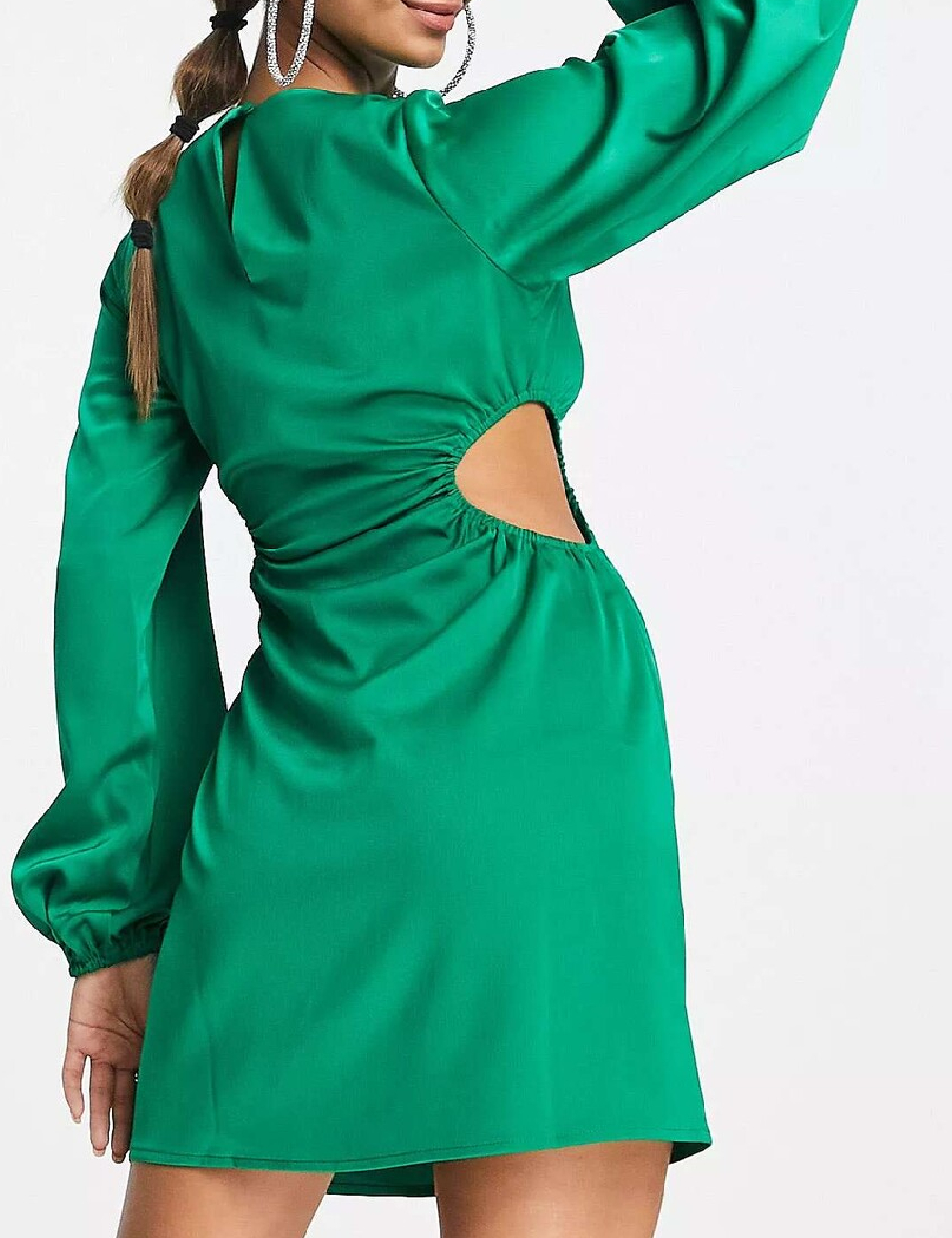 Rochie scurta Lola May, verde - 1 | YEO