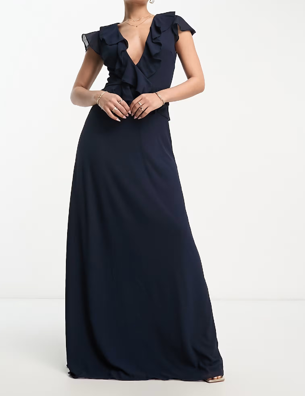 Rochie lunga TFNC London, bleumarin inchis - 1 | YEO