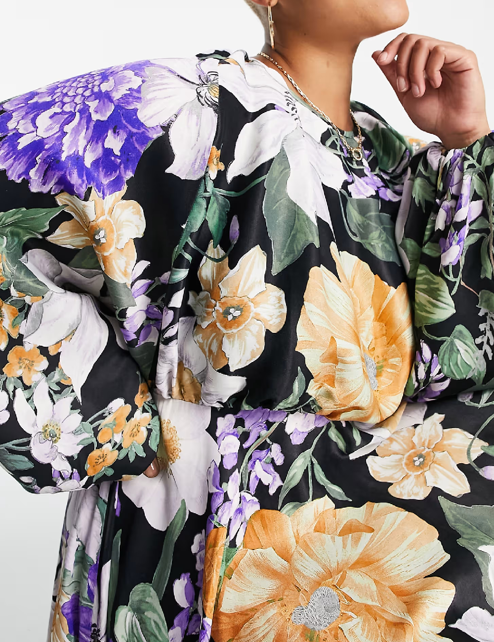 Rochie scurta ASOS Curve, floral print - 1 | YEO