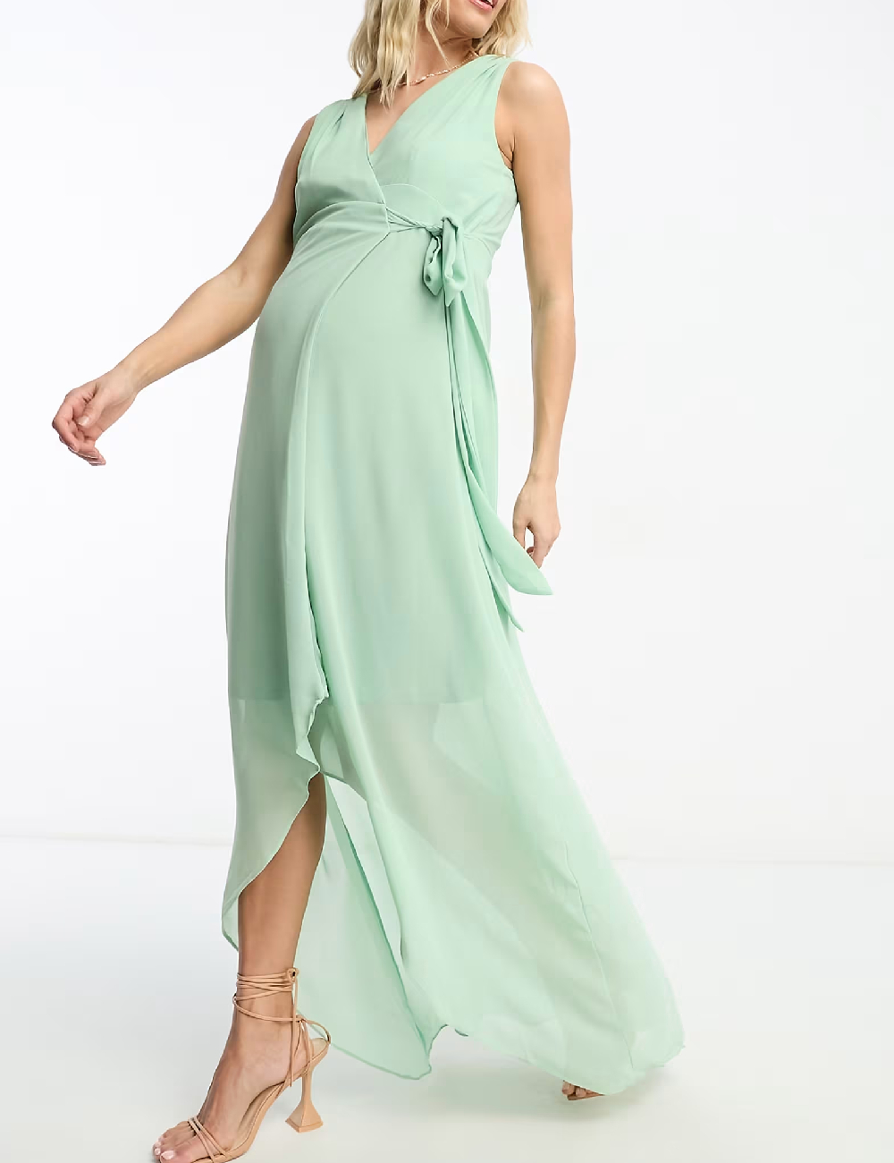 Rochie lunga TFNC London Maternity, verde - 1 | YEO