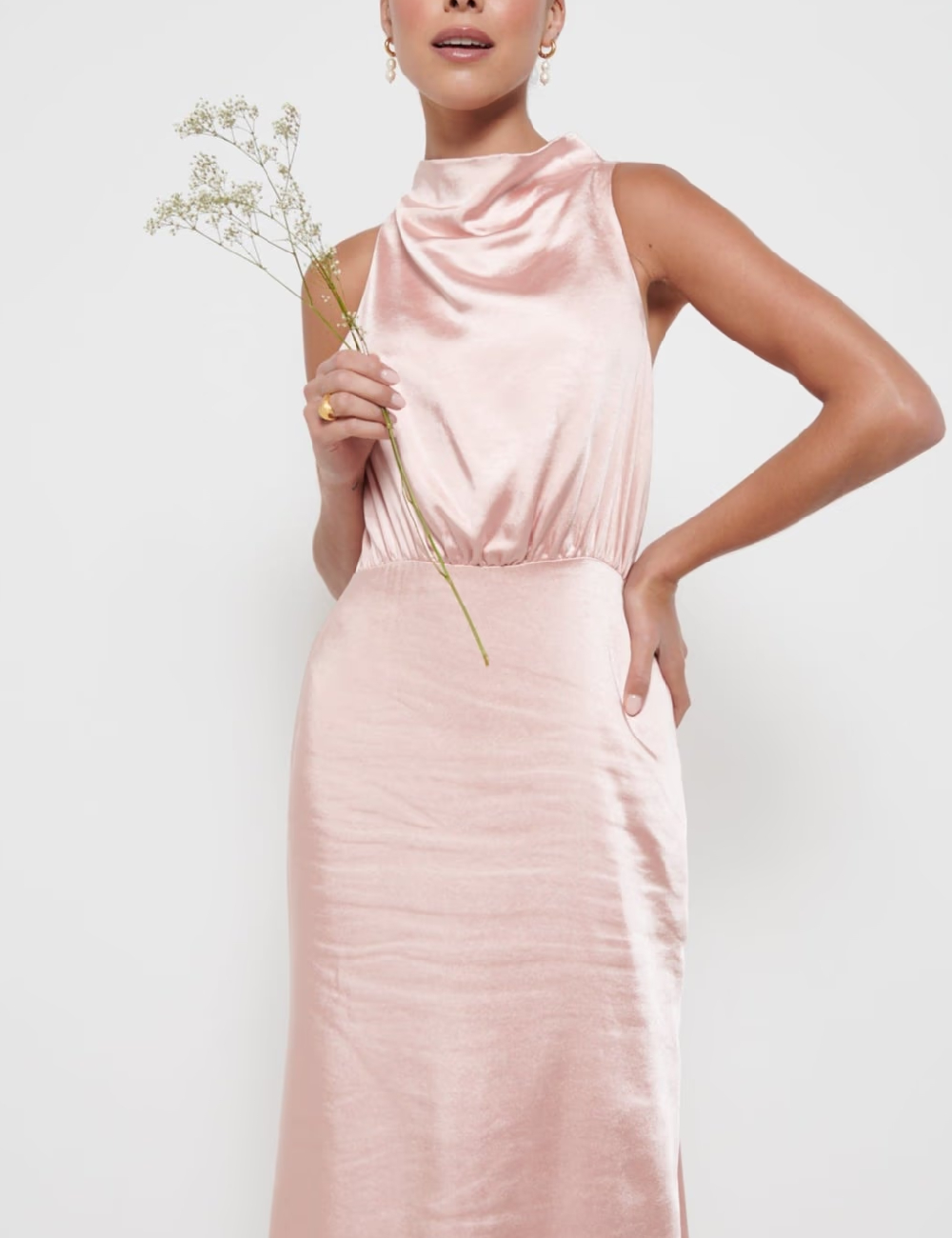 Rochie lunga Pretty Lavish, roz - 1 | YEO