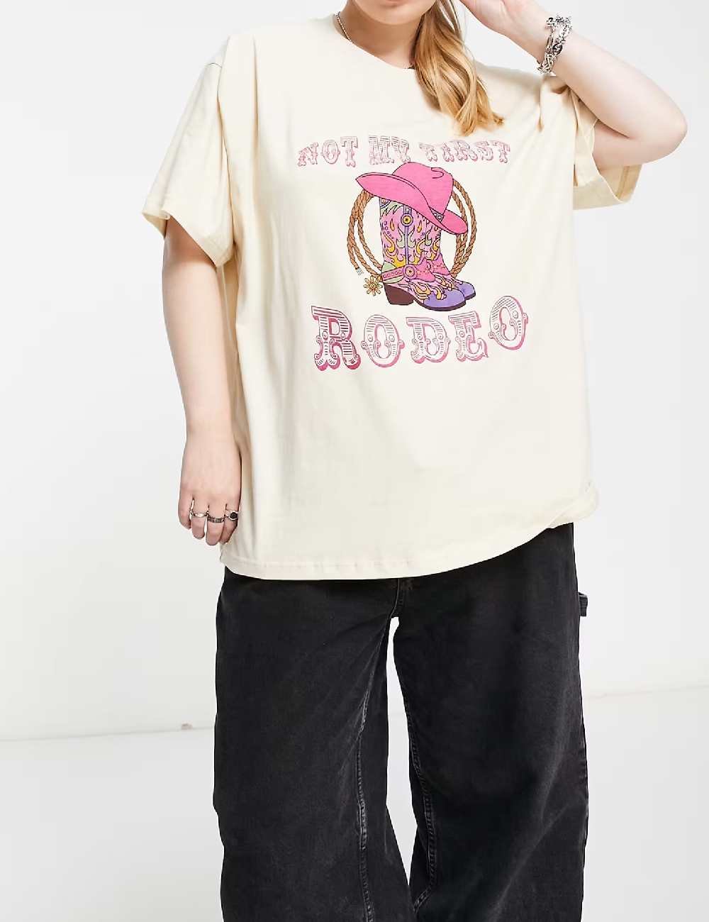 Tricou DAISY STREET Curve, crem