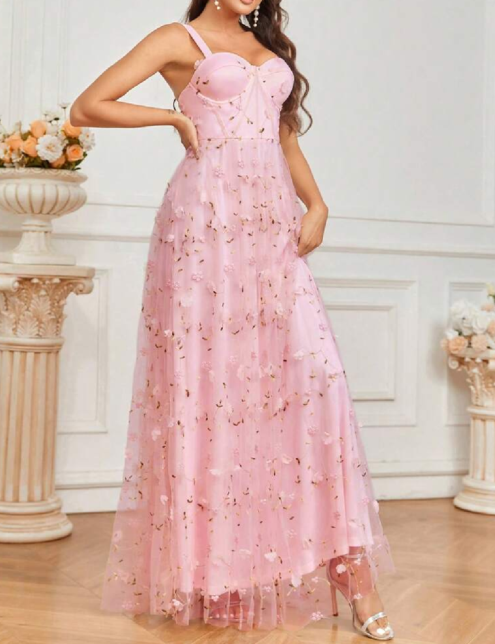 Rochie lunga SHEIN, roz - 1 | YEO