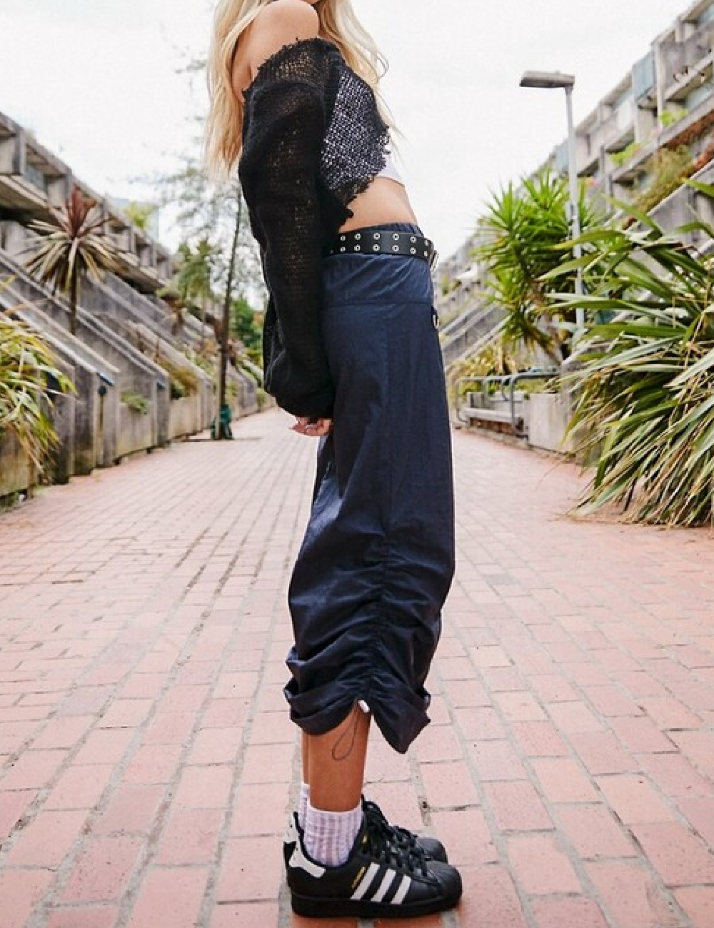 Fusta ASOS, bleumarin - 1 | YEO