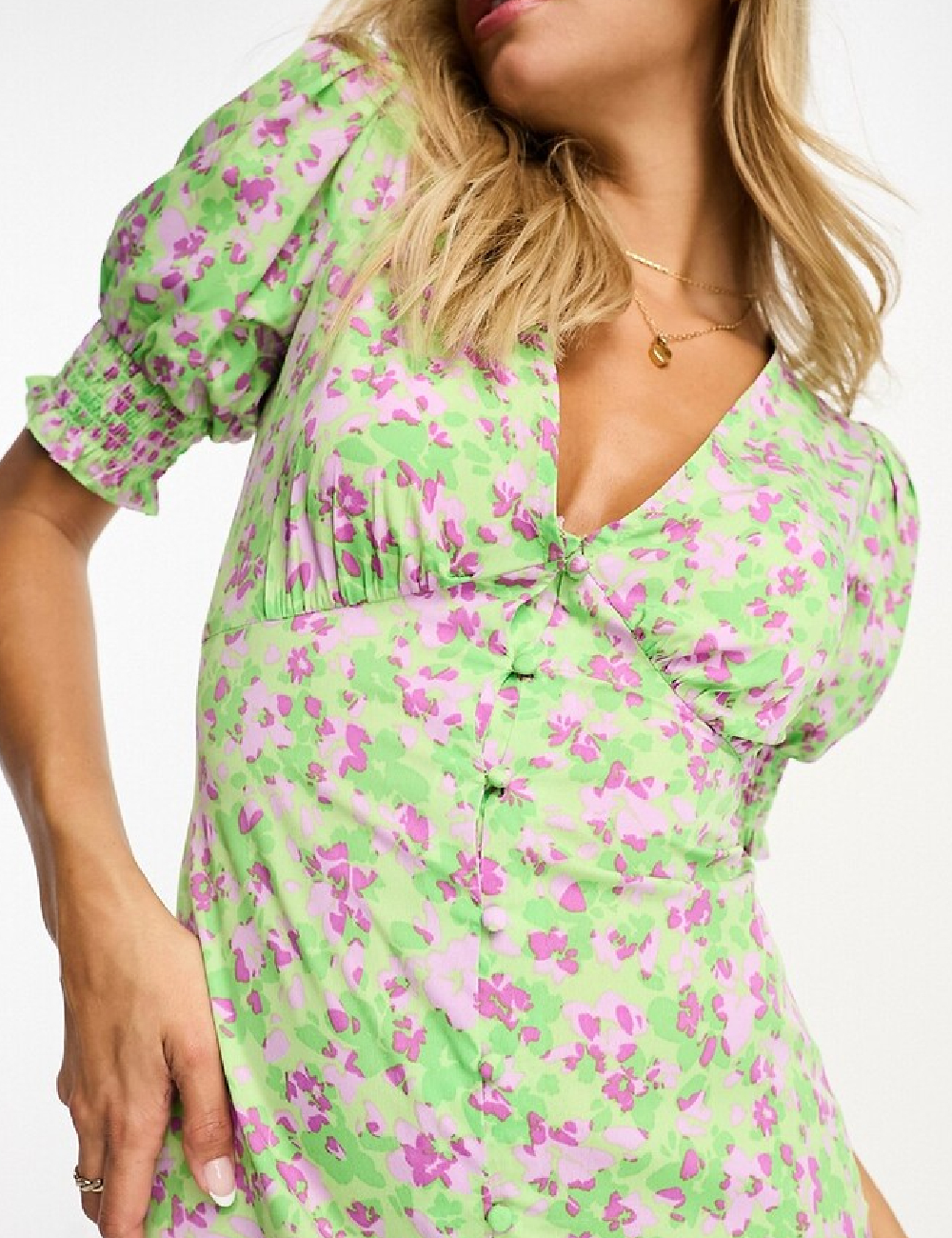 Rochie medie Influence, verde - 1 | YEO
