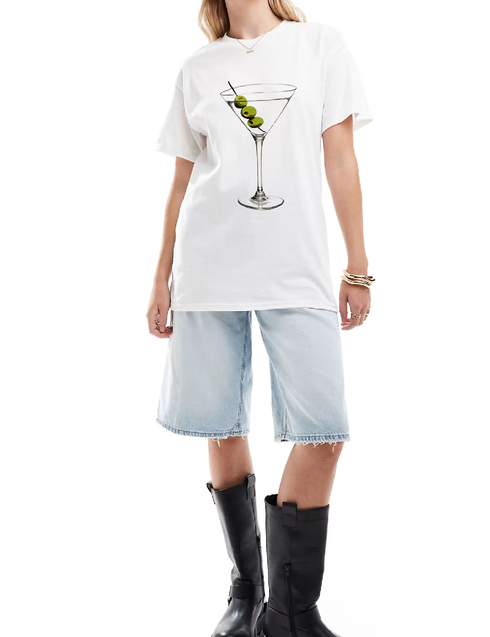 Tricou Oversize ASOS, alb