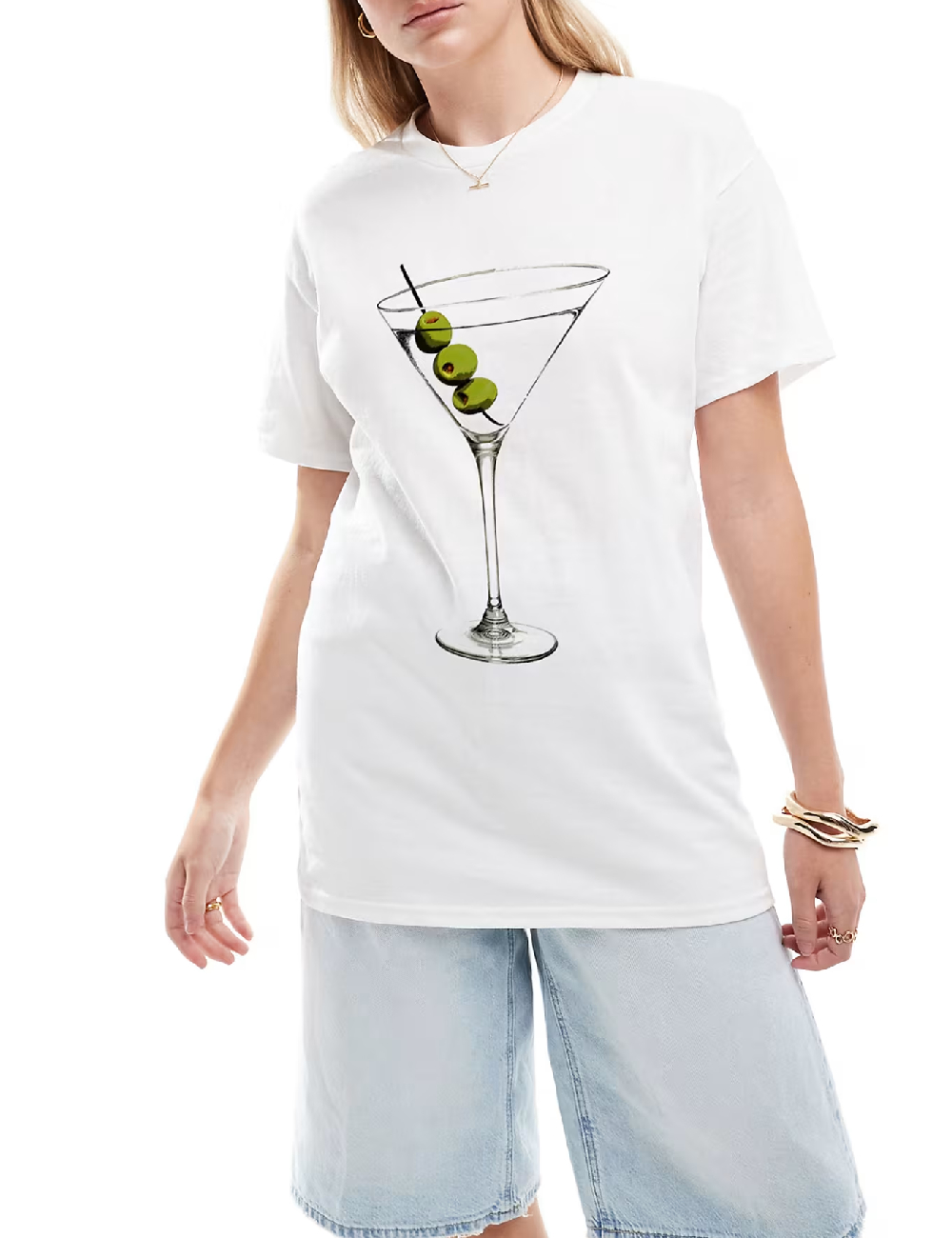 Tricou Oversize ASOS, alb - 1 | YEO