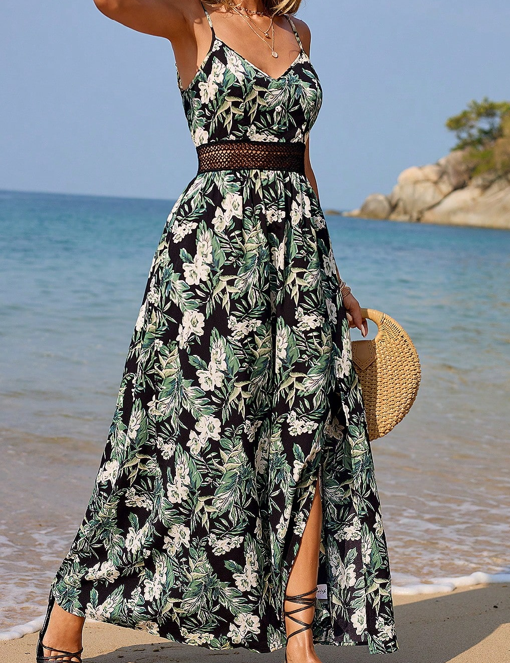 Rochie de plaja SHEIN, verde