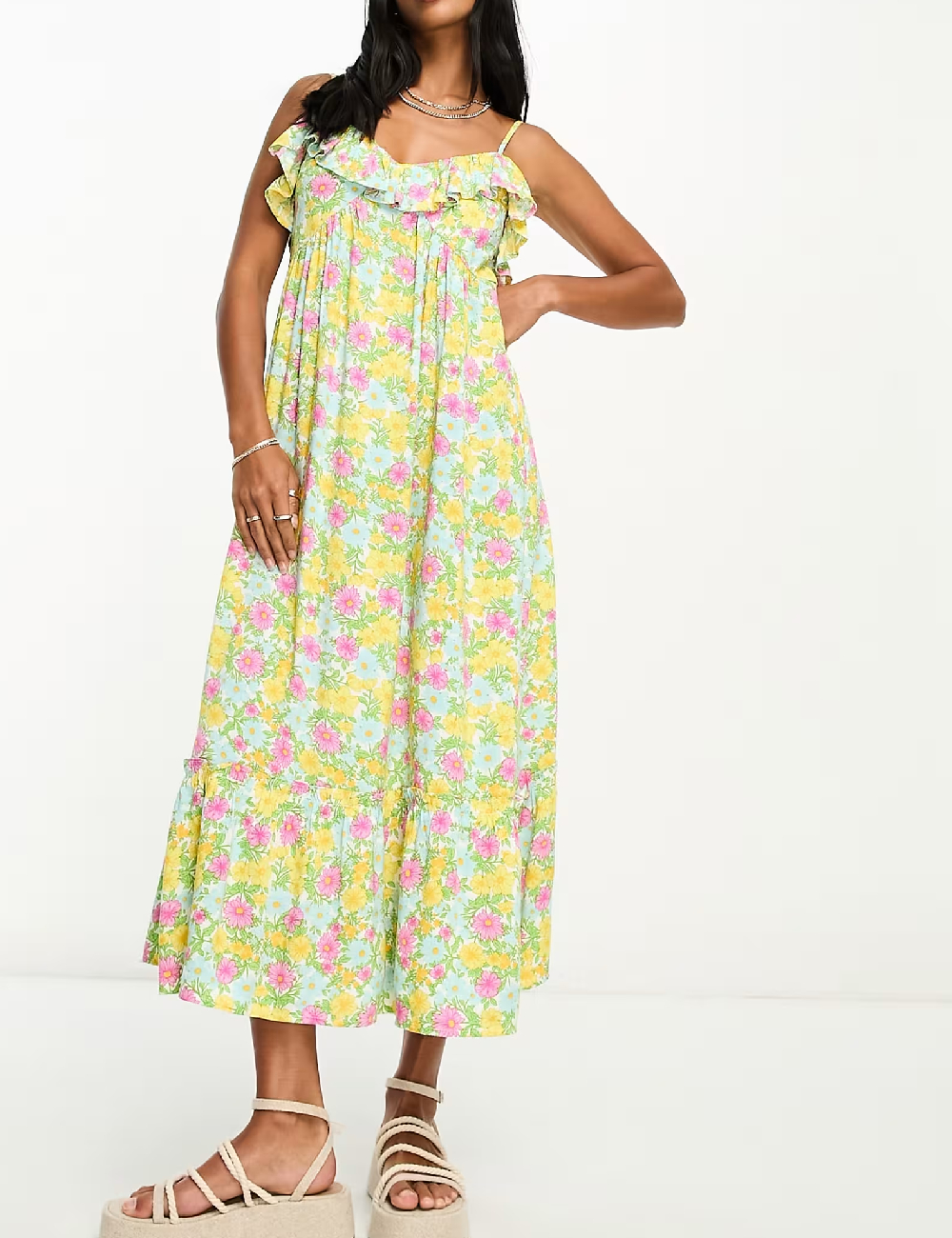 Rochie lunga Miss Selfridge, floral print