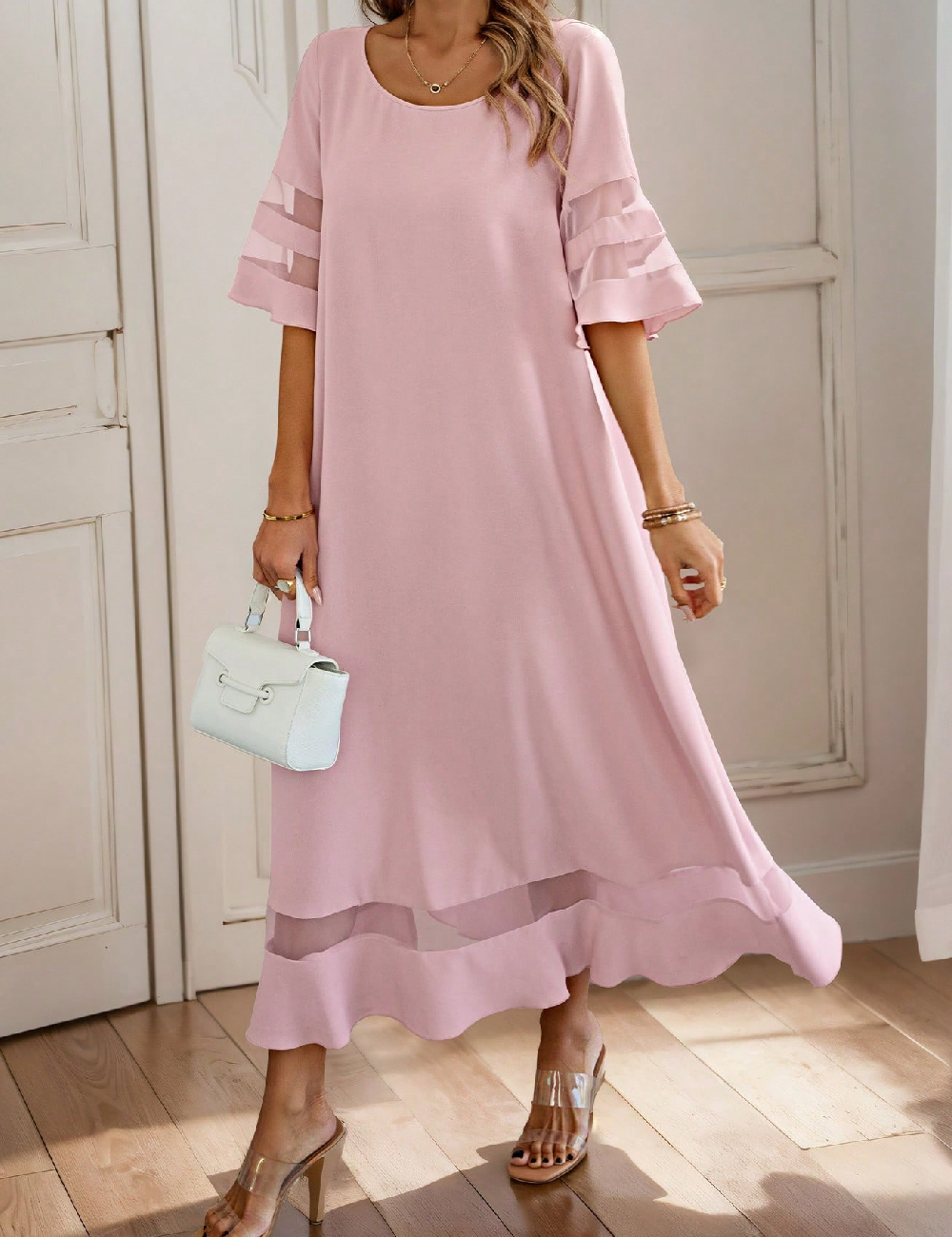 Rochie lunga SHEIN, roz