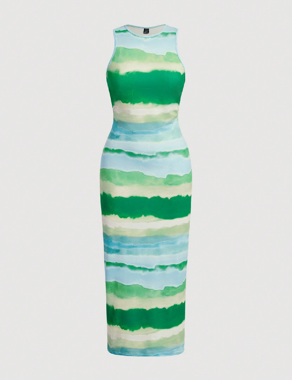 Rochie lunga SHEIN, verde/albastru