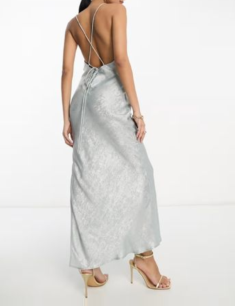 Rochie lunga Vila, gri - 1 | YEO