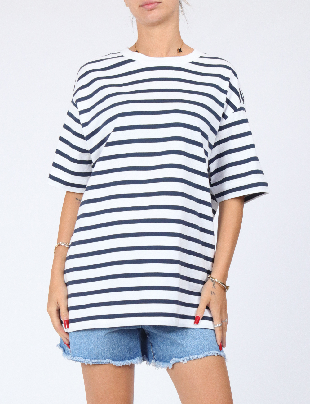 Tricou Oversize Pull&Bear, alb