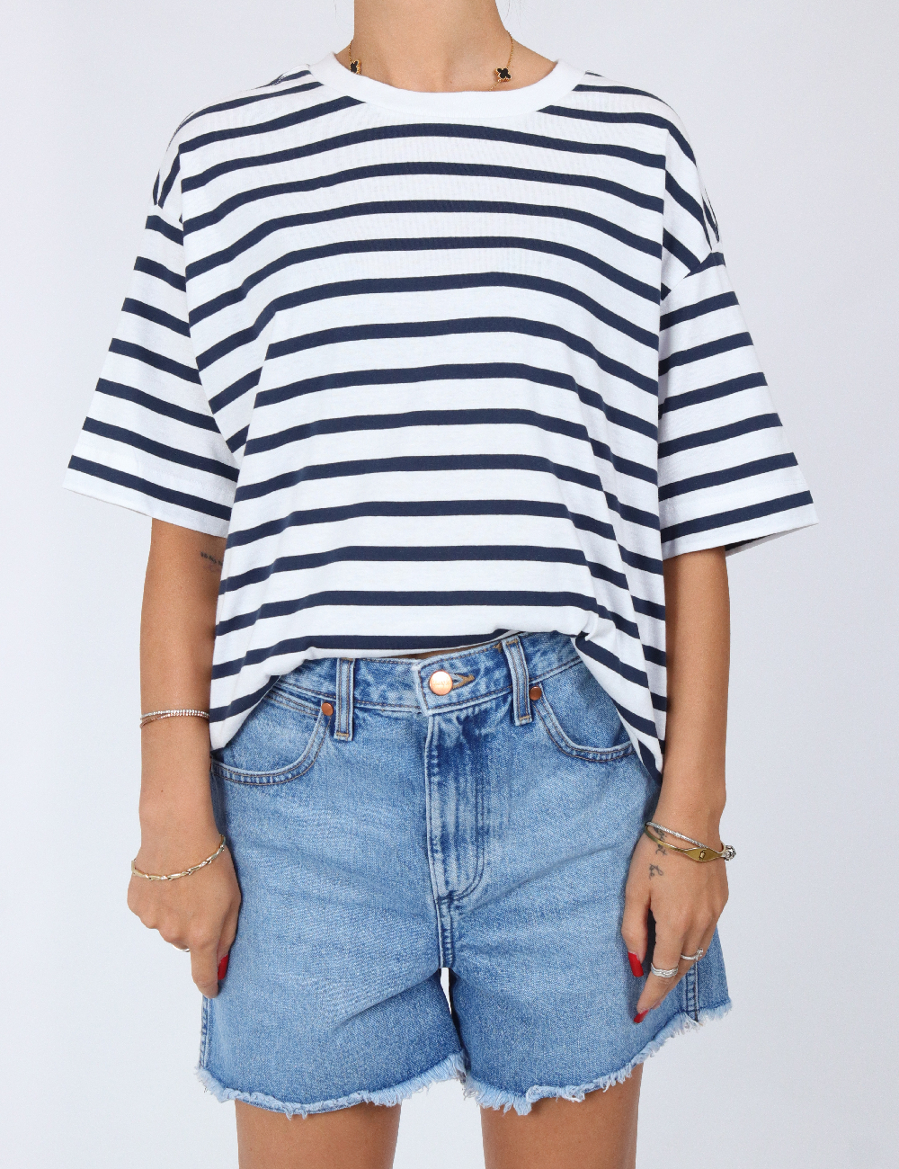 Tricou Oversize Pull&Bear, alb - 1 | YEO