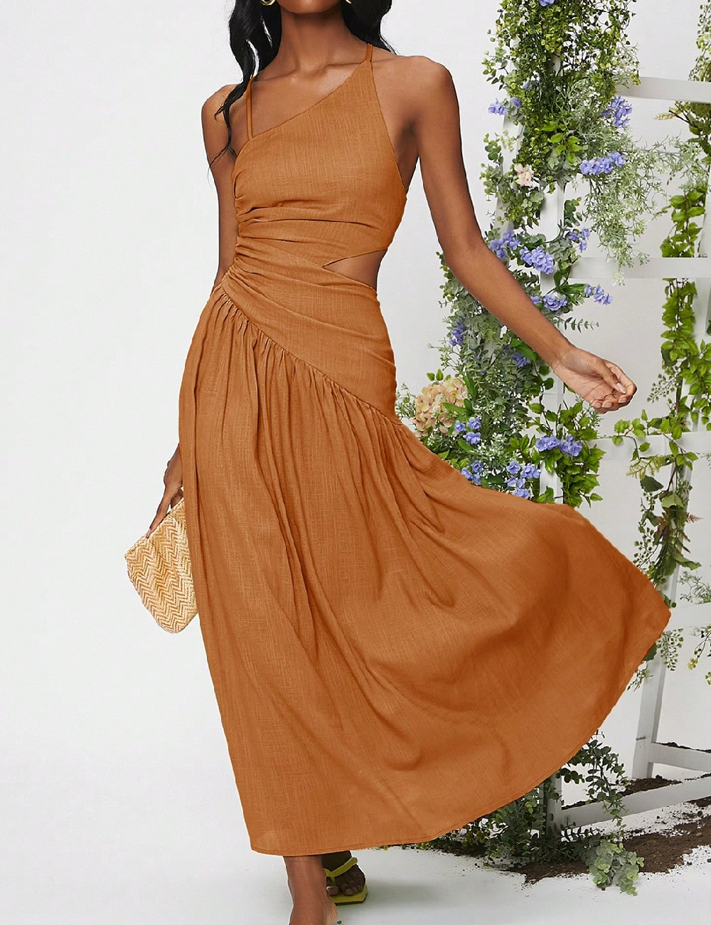 Rochie lunga SHEIN, caramiziu