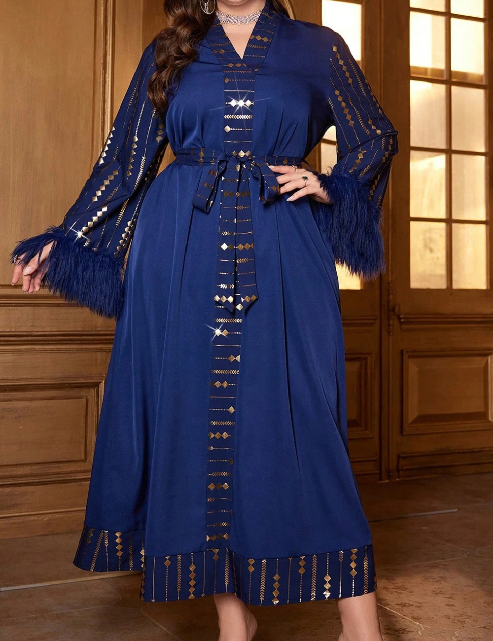 Rochie lunga SHEIN CURVE, albastru