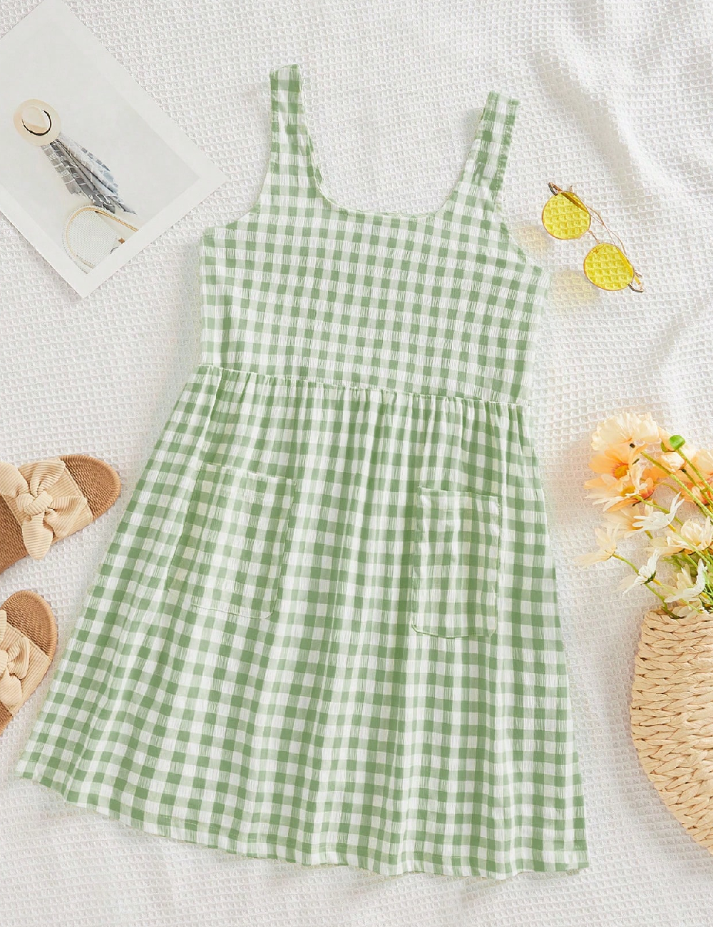 Rochie scurta SHEIN, verde