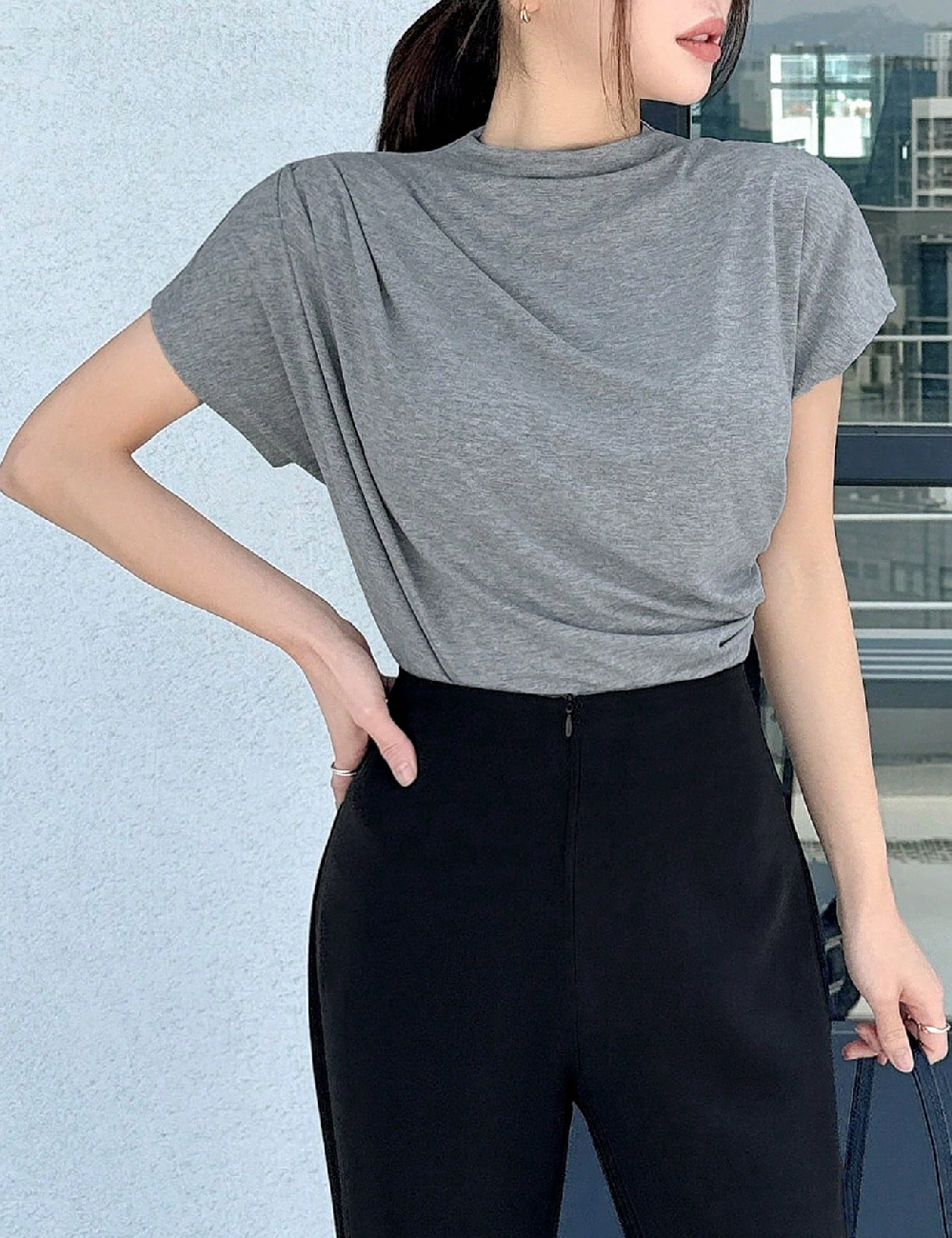 Tricou Dazy, gri - 1 | YEO