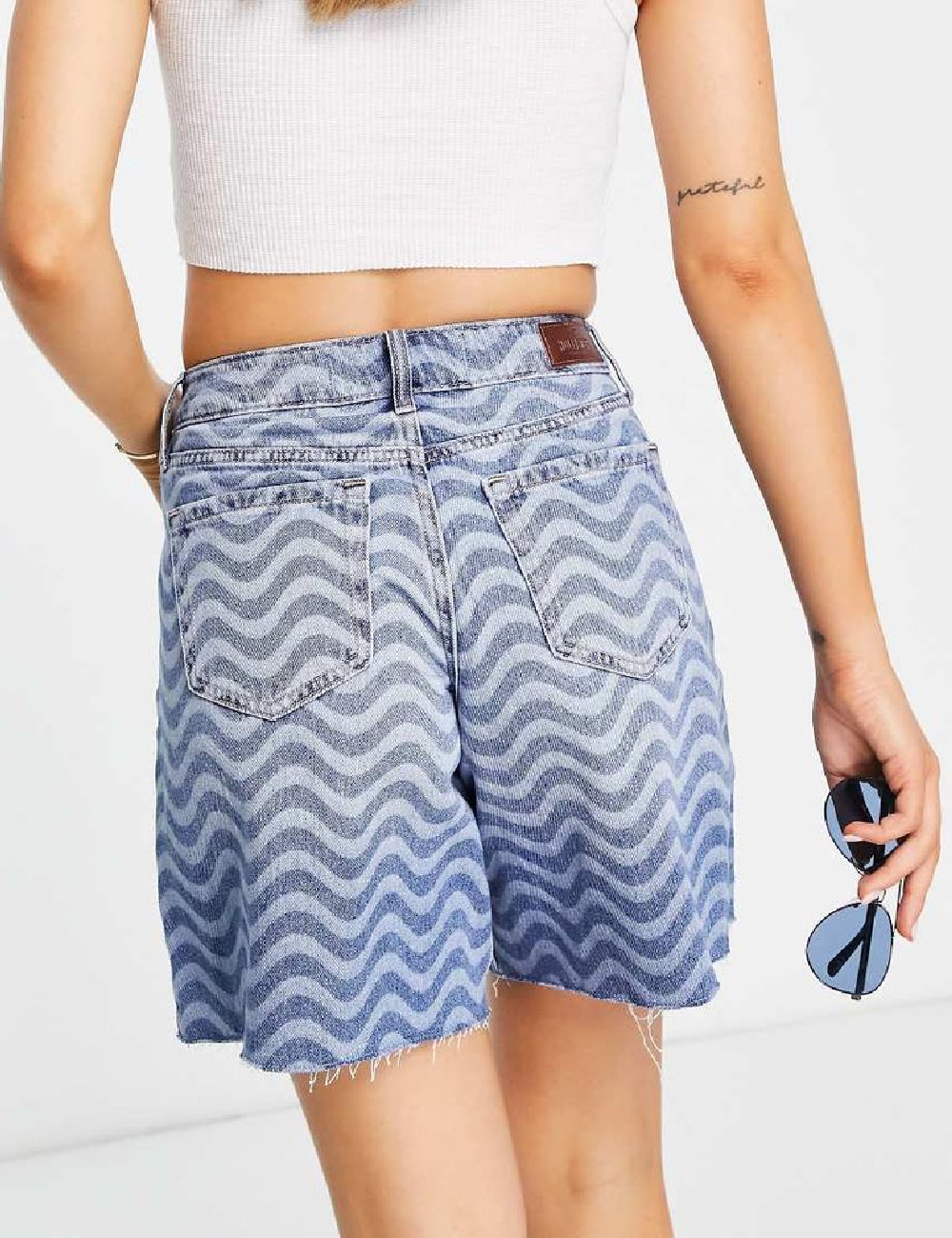 Pantaloni scurti Hollister, albastru - 1 | YEO