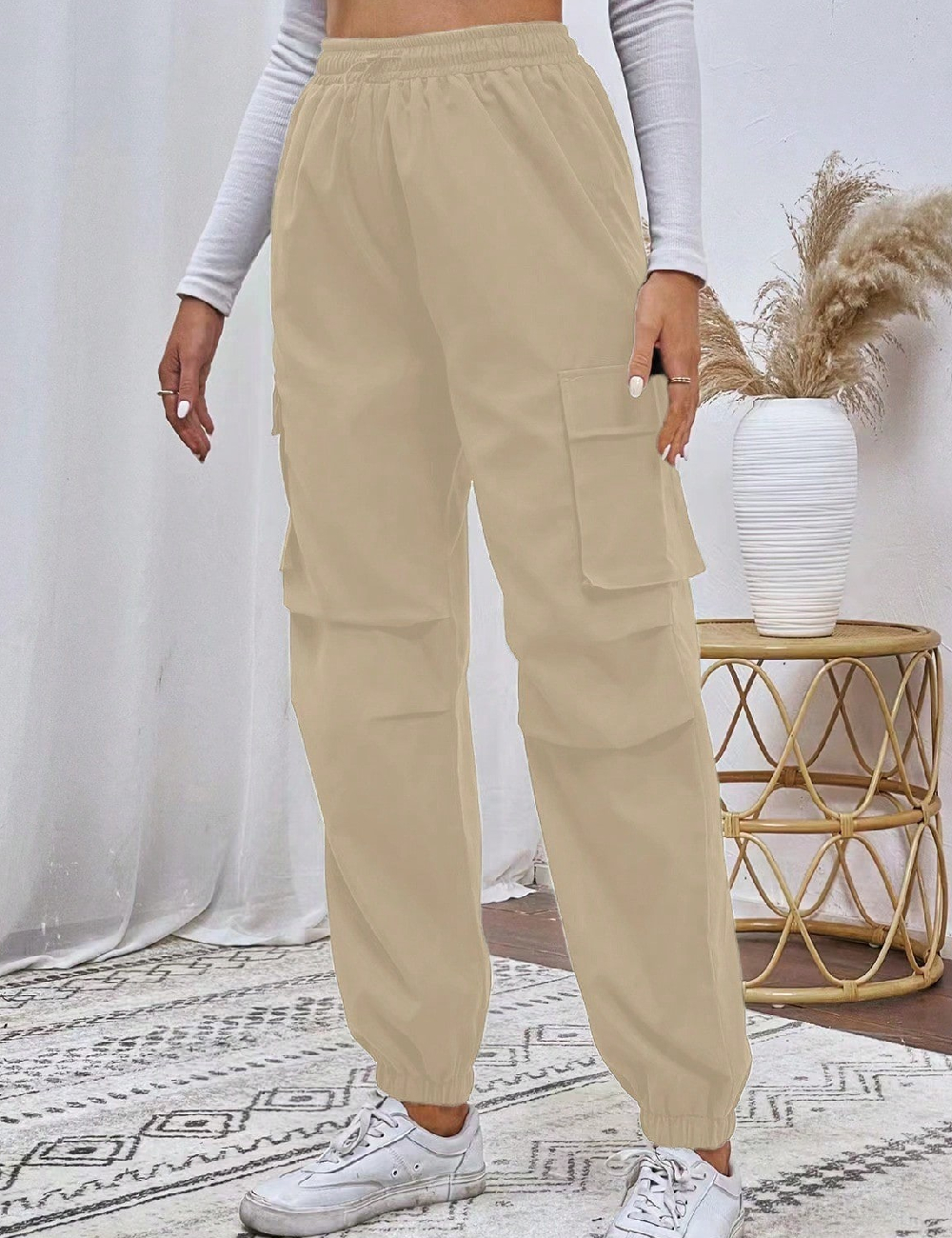 Pantaloni SHEIN, crem