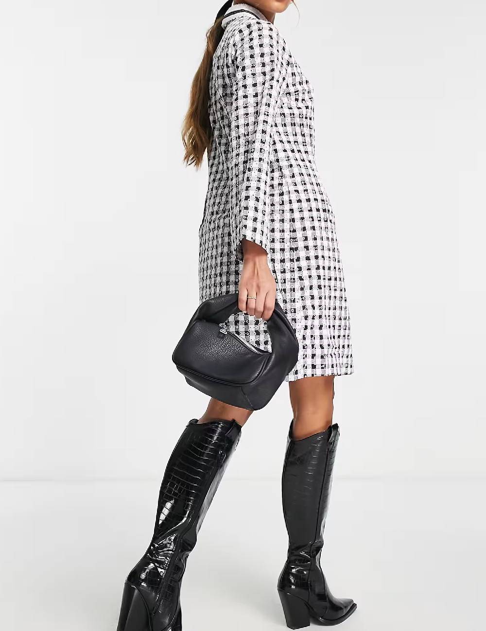 Rochie scurta Y.A.S, gri - 1 | YEO