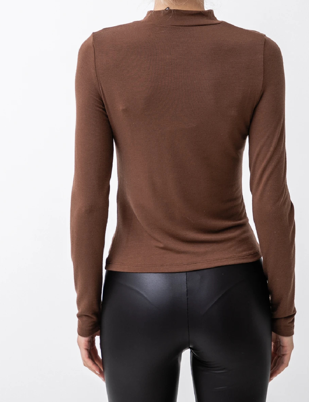Bluza Pieces, maro - 1 | YEO