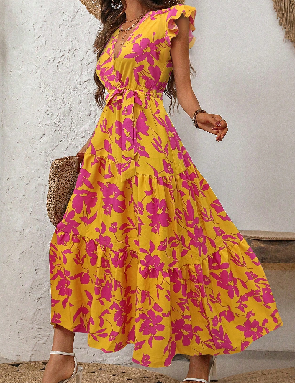 Rochie lunga SHEIN, floral print