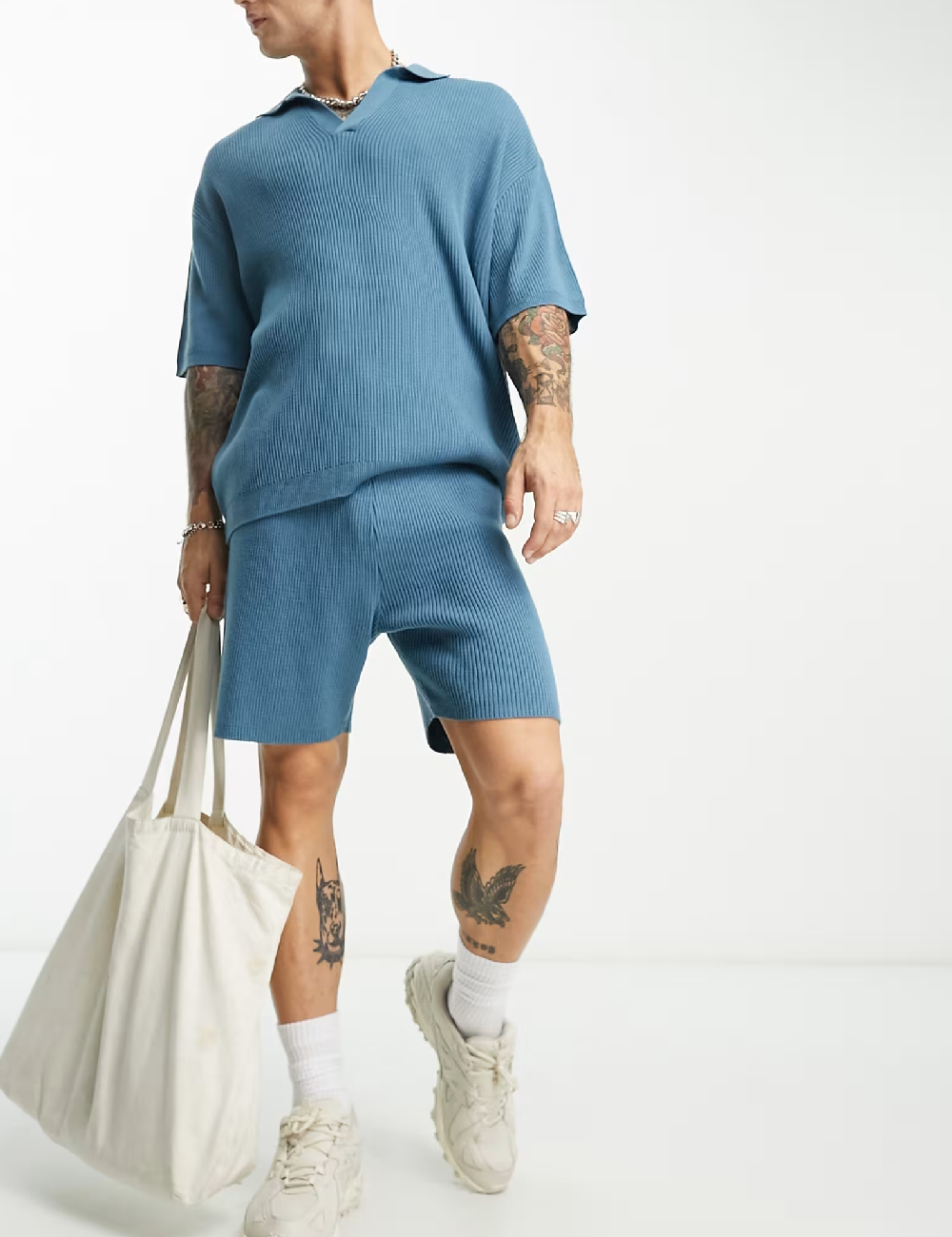 Pantaloni scurti ASOS, albastru