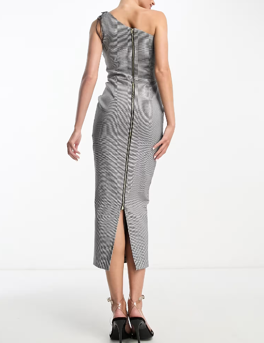 Rochie lunga Vesper, alb/negru - 1 | YEO