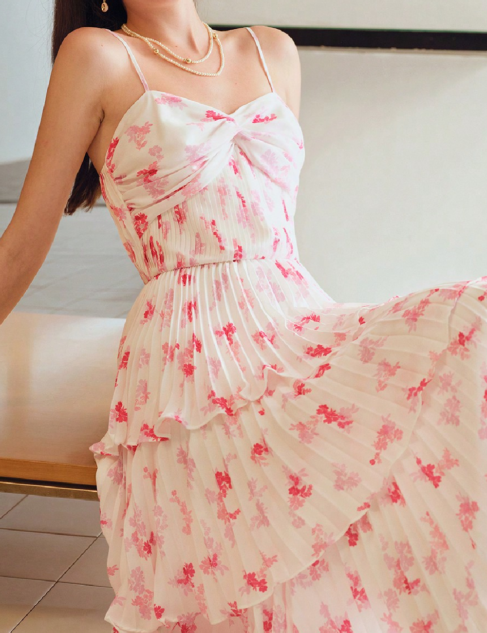 Rochie medie MOTF, alb - 1 | YEO