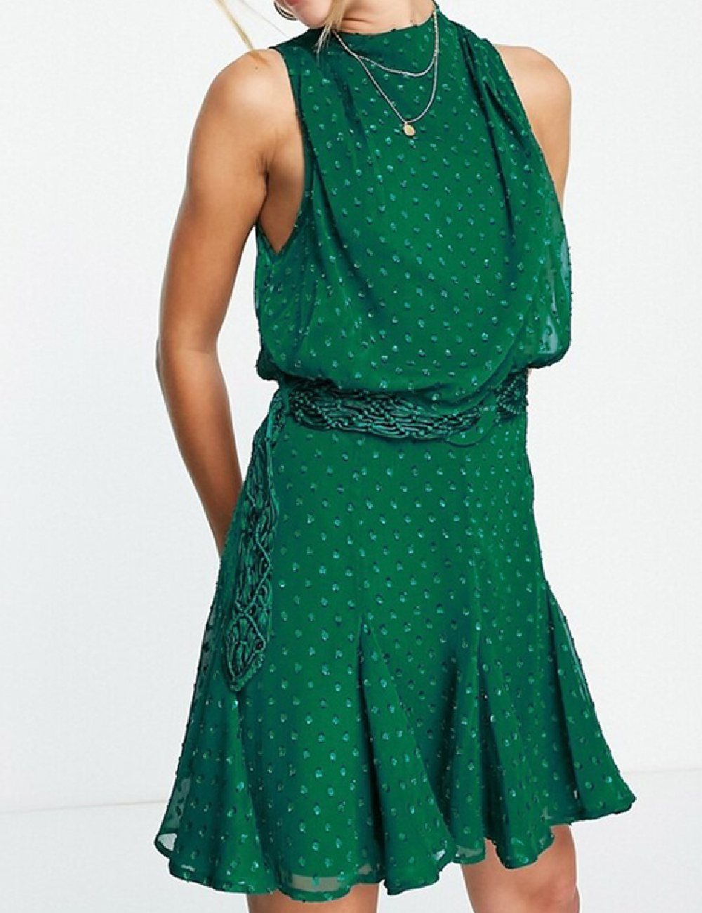 Rochie scurta ASOS, verde - 1 | YEO