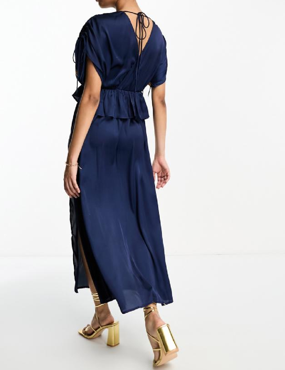 Rochie lunga ASOS, bleumarin inchis - 1 | YEO