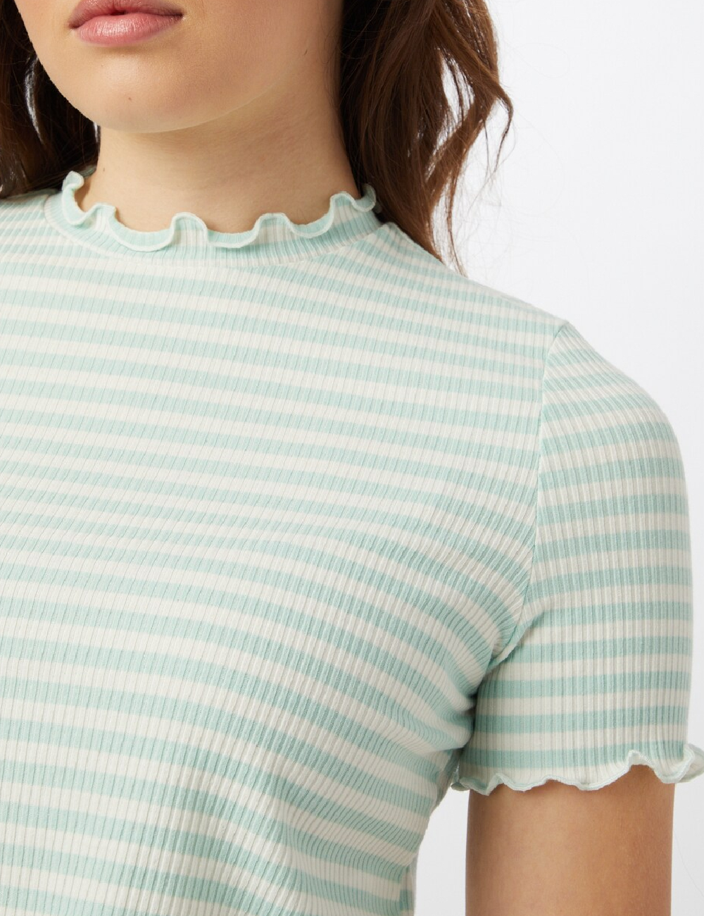 Top Vero Moda, alb/turcoaz - 1 | YEO
