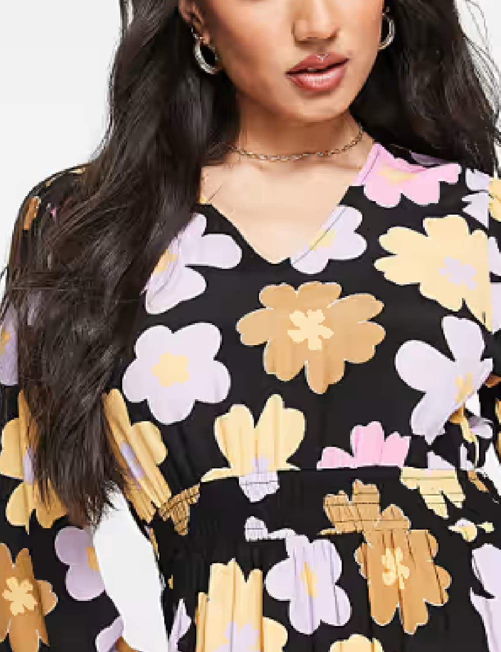Rochie medie Pieces, floral print - 1 | YEO