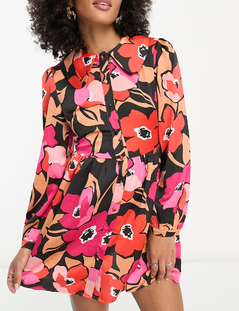 Rochie scurta Liquorish, floral - 1 | YEO
