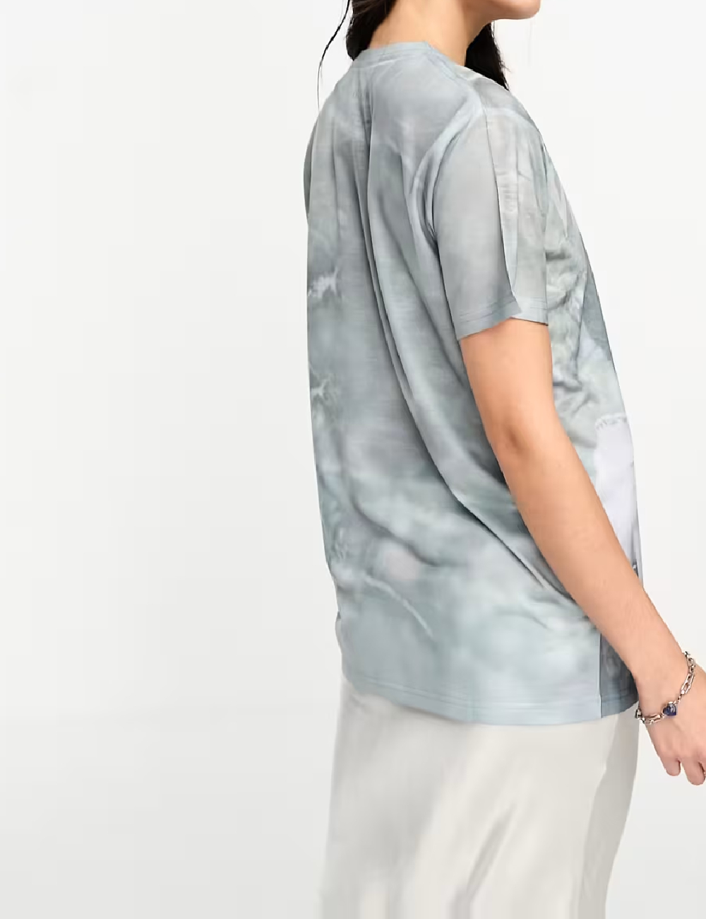 Tricou Oversize Wednesday sgirl, gri - 1 | YEO