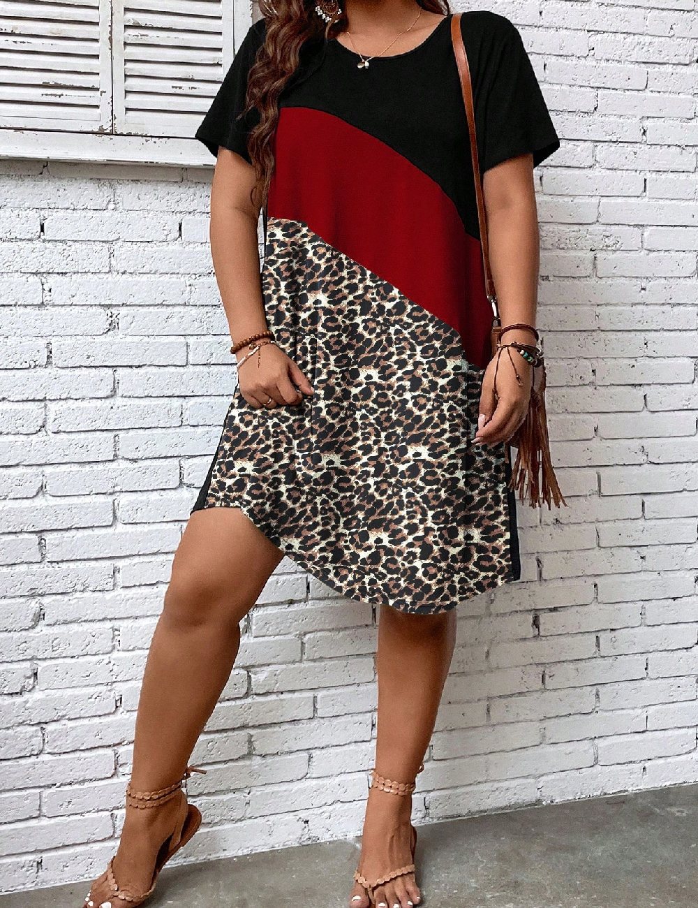 Rochie scurta SHEIN CURVE, mix culori