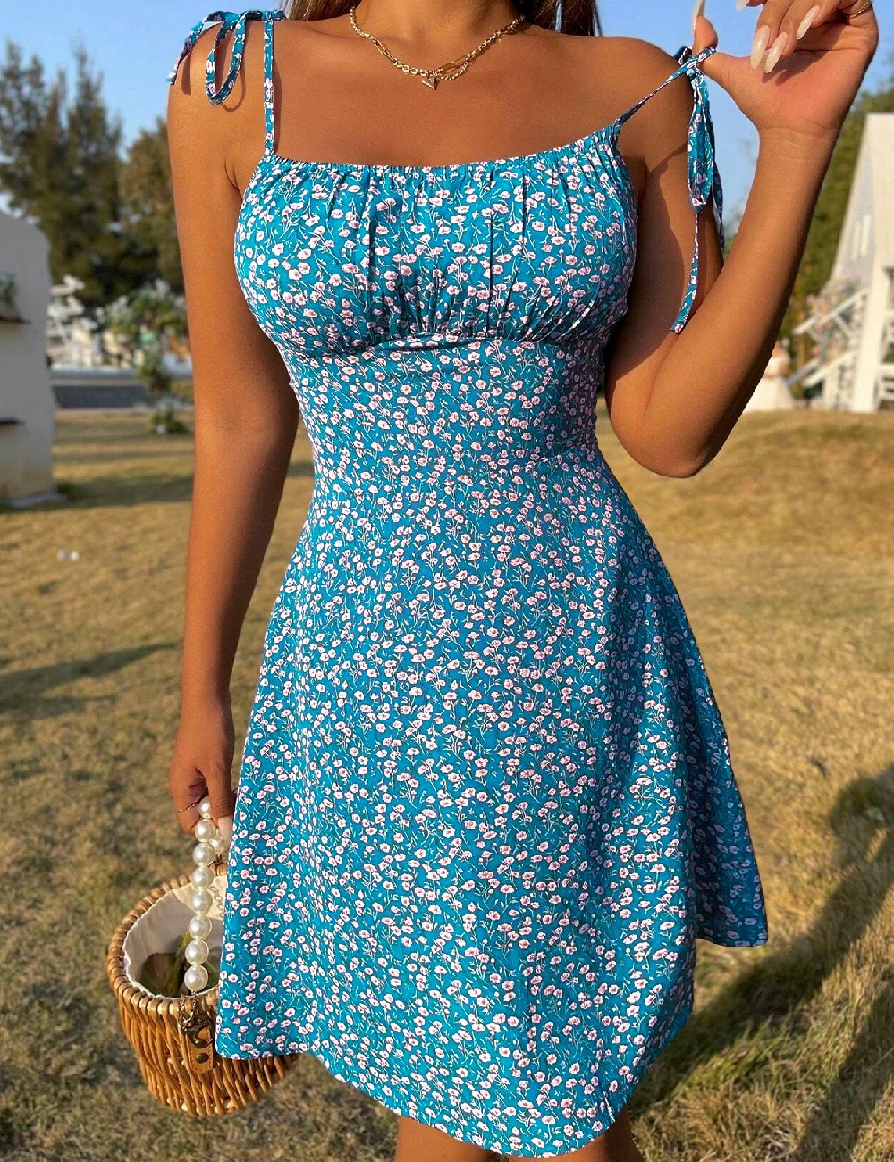 Rochie scurta SHEIN, albastru